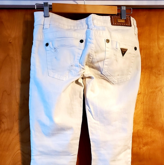GUESS Premium White Distressed Jeans - Picture 7 of 8